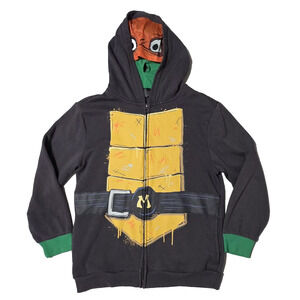 TMNT Mutant Mayhem Michelangelo Costume Full-Zip Hoodie Boy's Size XL (14)